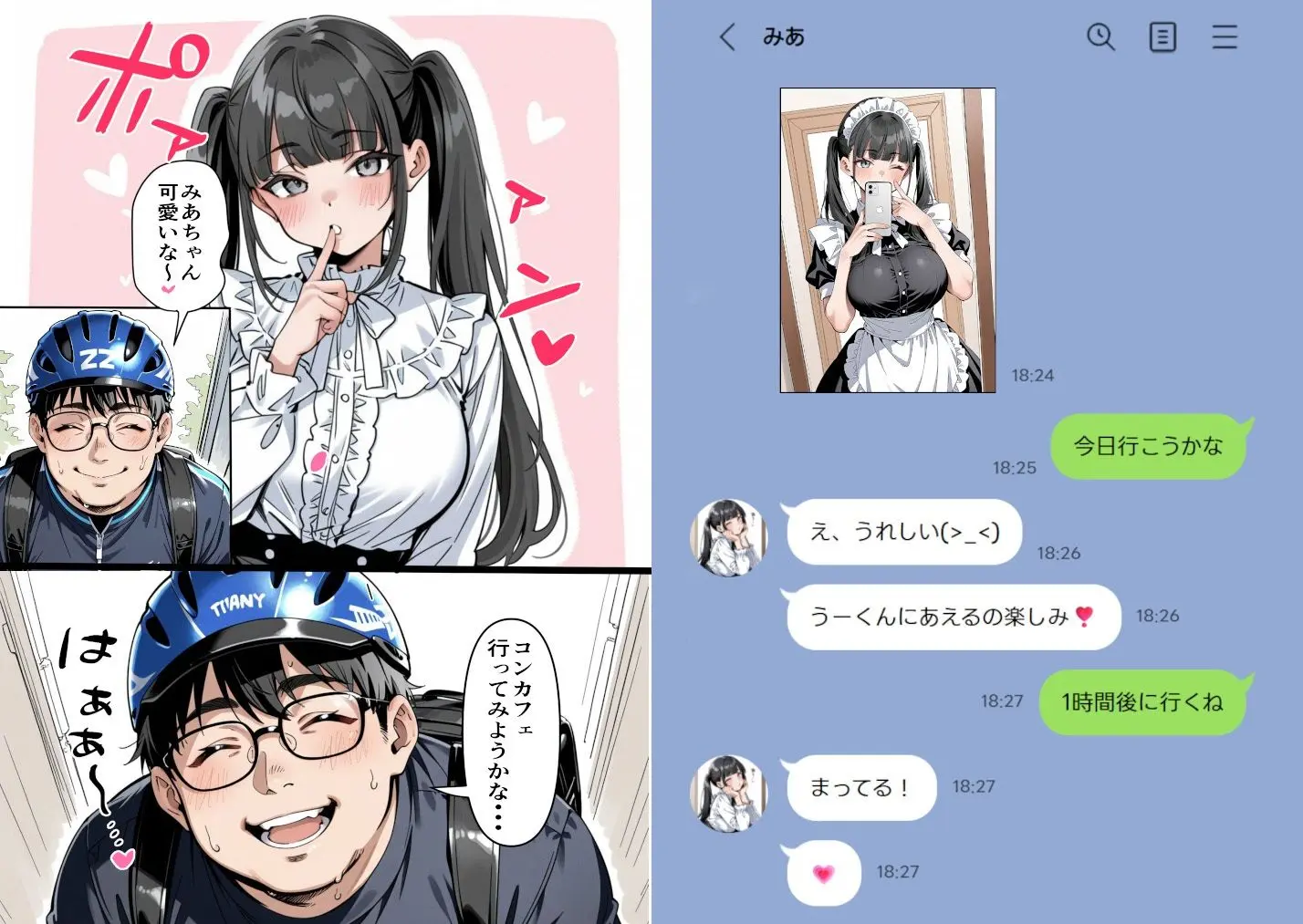 Ub●rの配達先で推しコンカフェ嬢が彼氏とヤってた話 画像2