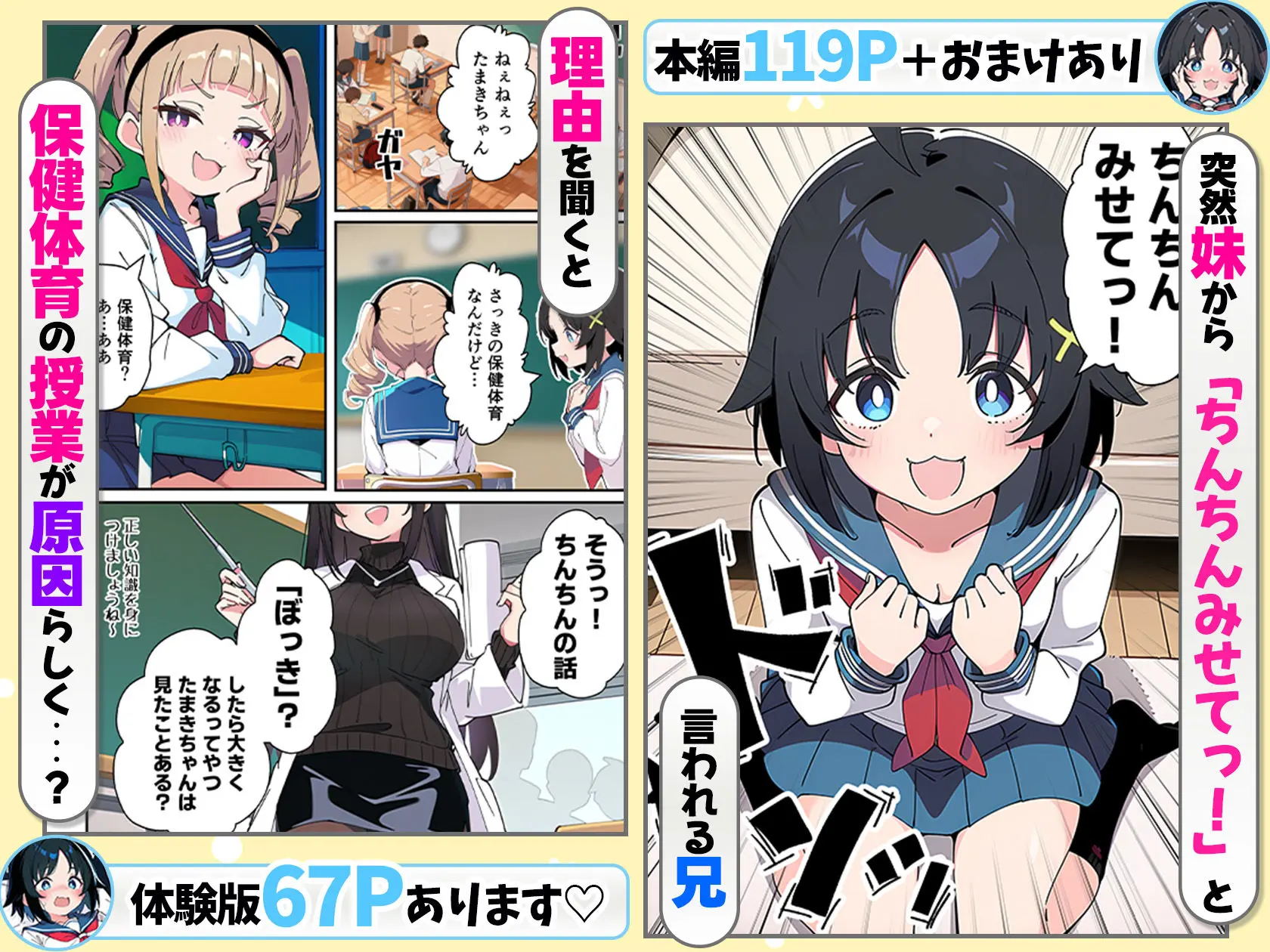 性に好奇心旺盛な妹と実践形式で性教育して中出しえっちする話 画像3