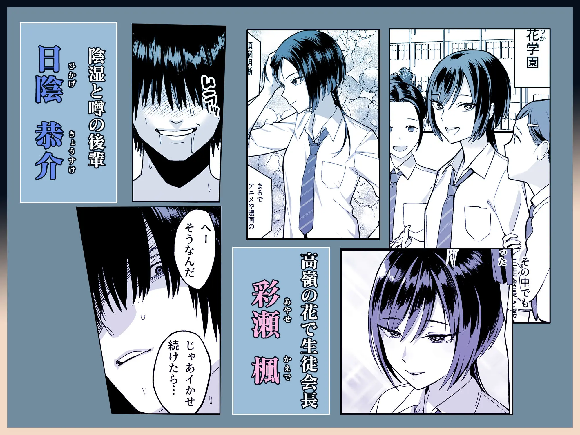 陰キャな俺だけが知っている生徒会長の裏側。 〜隠れ巨乳の先輩が快楽に屈服して堕ちるまで〜 画像1