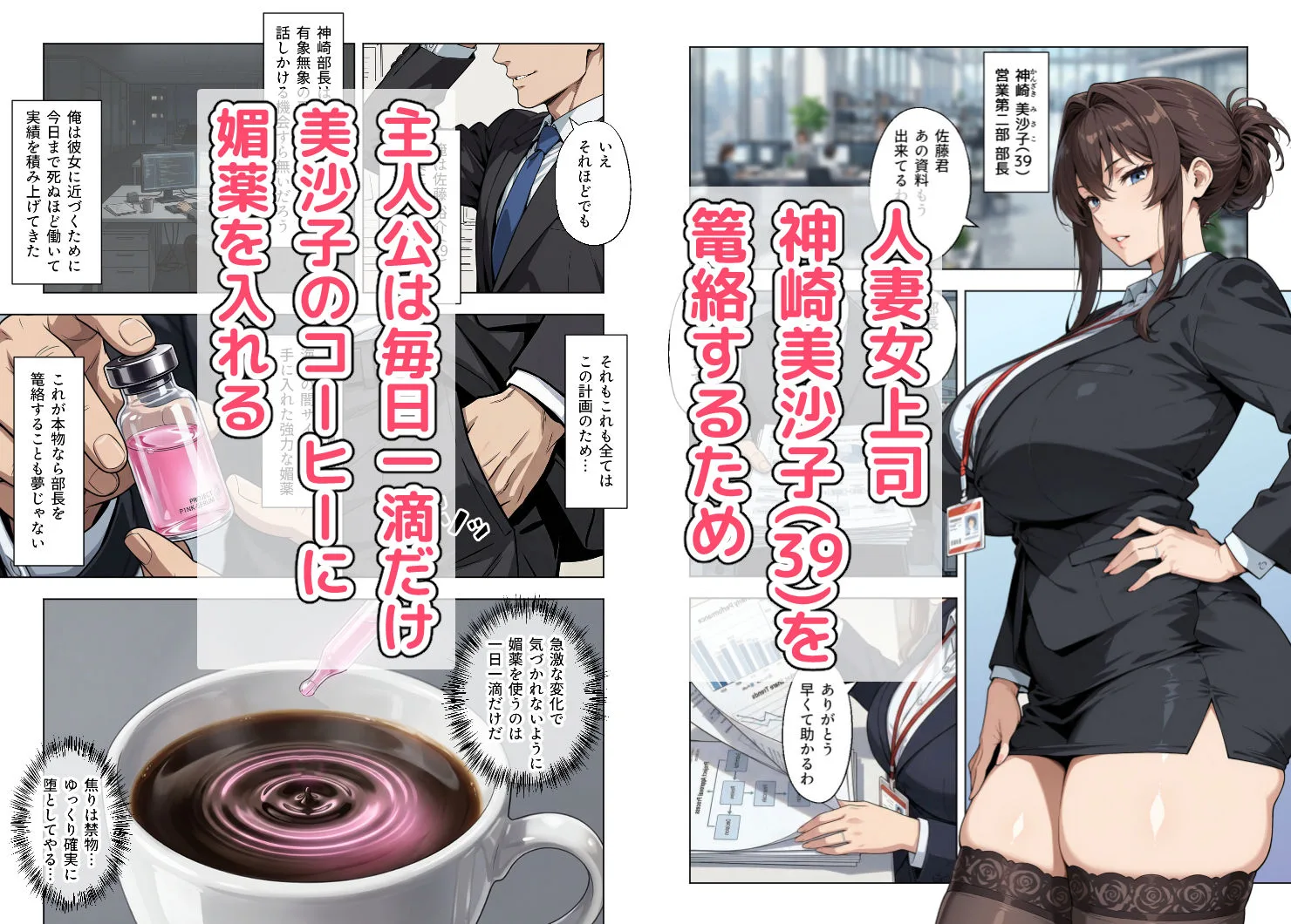 人妻女上司(39)に毎日一滴だけ媚薬を盛ってみた 画像1